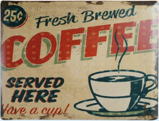 Amerykańska tabliczka - Fresh brewed coffee