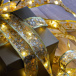 Podświetlana wstążka świąteczna 5 m - złota