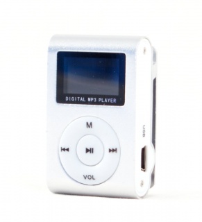 Mini MP3 odtwarzacz z wyświetlaczem - srebrny