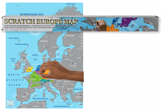 Mapa Europy do ścierania