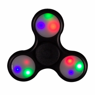 Fidget Spinner - z LED oświetleniem - czarny