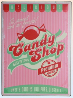 Amerykańska tabliczka - Candy shop