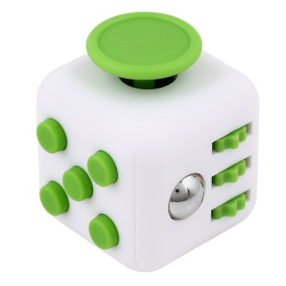 Fidget Cube - antystresowa kostka - biała/zielona