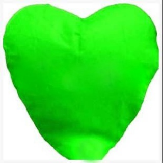 Lampion szczęścia - zielone serce