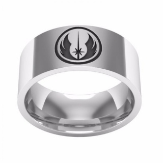 Stalowy pierścień Star Wars - Jedi - wielkość 8
