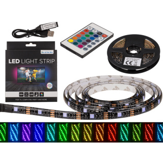 Taśma świetlna LED RGB z pilotem - 2m