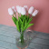 Sztuczne tulipany 10 szt - jasny róż