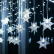 Wiszący łańcuch świetlny płatki śniegu - zimne światło