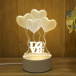 Dekoracyjna lampa 3D - serca
