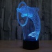 Lampa s 3D iluzja - delfin