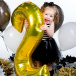 Nadmuchiwane balony cyfry maxi  100 cm złote - 8