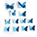 Lustrzany motyl 12 szt. - niebieski