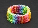 Gumki Loom Bands - pomarańcz/biel