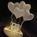 Dekoracyjna lampa 3D - serca