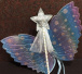 Kostium wróżki  - niebiesko-fioletowe skrzydła i różdżka