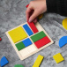 Geometryczne puzzle dla dzieci - kwadraty