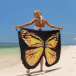 Sukienka plażowa - skrzydła motyla L-XL - żółta