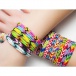 Gumki Loom Bands - pomarańcz/biel