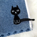Ręcznik z kotem - niebieski