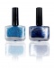 Kawiorowe manicure - niebieskie