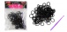 Gumki Loom Bands mini prążkowane - czarne