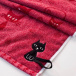 Ręcznik z kotem - czerwony