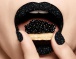 Kawiorowe manicure - niebieskie