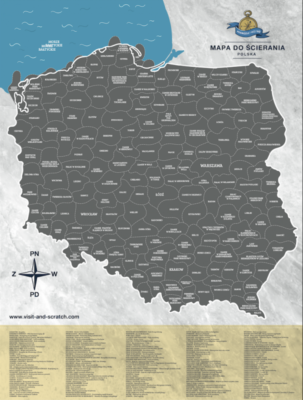 Mapa Do Scierania Polska Bestprezenty Pl