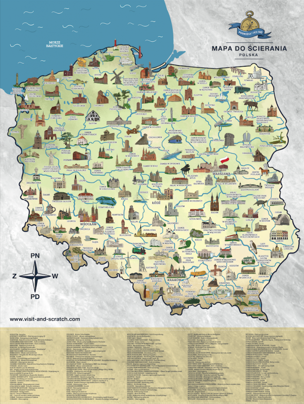 Mapa Do Scierania Polska Bestprezenty Pl